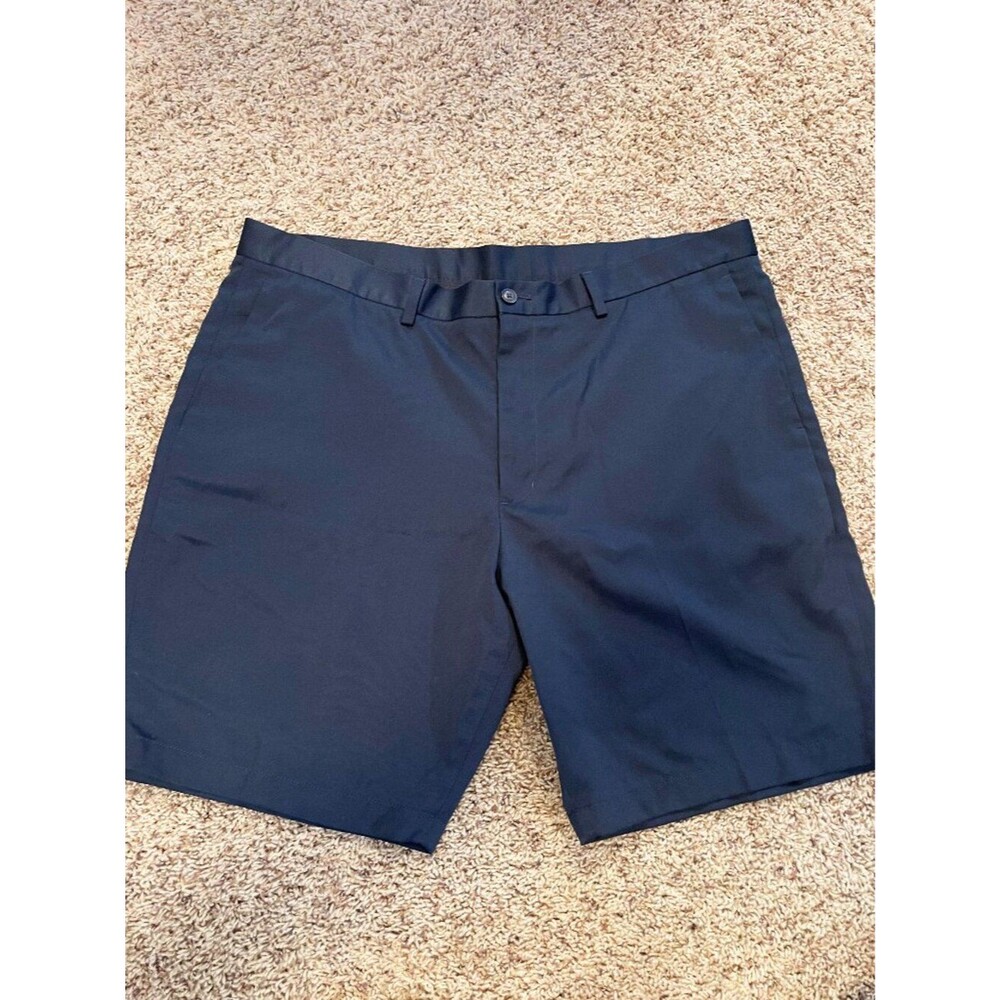 Perry Ellis Portfolio Men's Navy Dress Shorts Size 38 Flat Front Lightweight